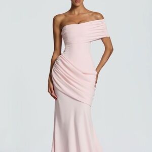 Babyboo Fashion Chic One-Shoulder Pink Dress
